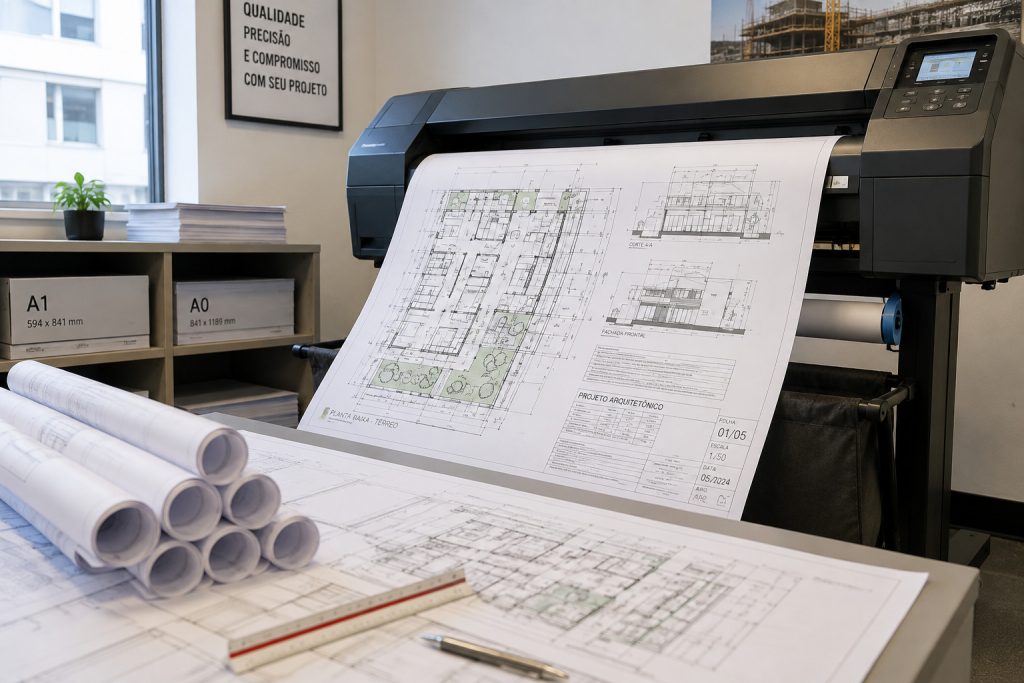 Nossa plotagem de projetos em Curitiba atende profissionais e empresas que precisam de impressões técnicas com alta qualidade para todas as etapas de um projeto. Arquitetos, engenheiros, construtoras, incorporadoras, escritórios de engenharia e estudantes contam com um serviço rápido e preciso para apresentar plantas, cortes, fachadas, detalhamentos e memoriais.